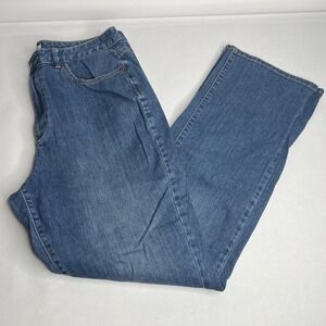 Coldwater Creek High Rise Straight Leg Blue Denim Jeans Women's 12 (34 X 31)‎